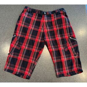 Morbid Threads Vintage Y2K Red Plaid Vintage‎ Pants 42x32 Grunge Goth Zipper